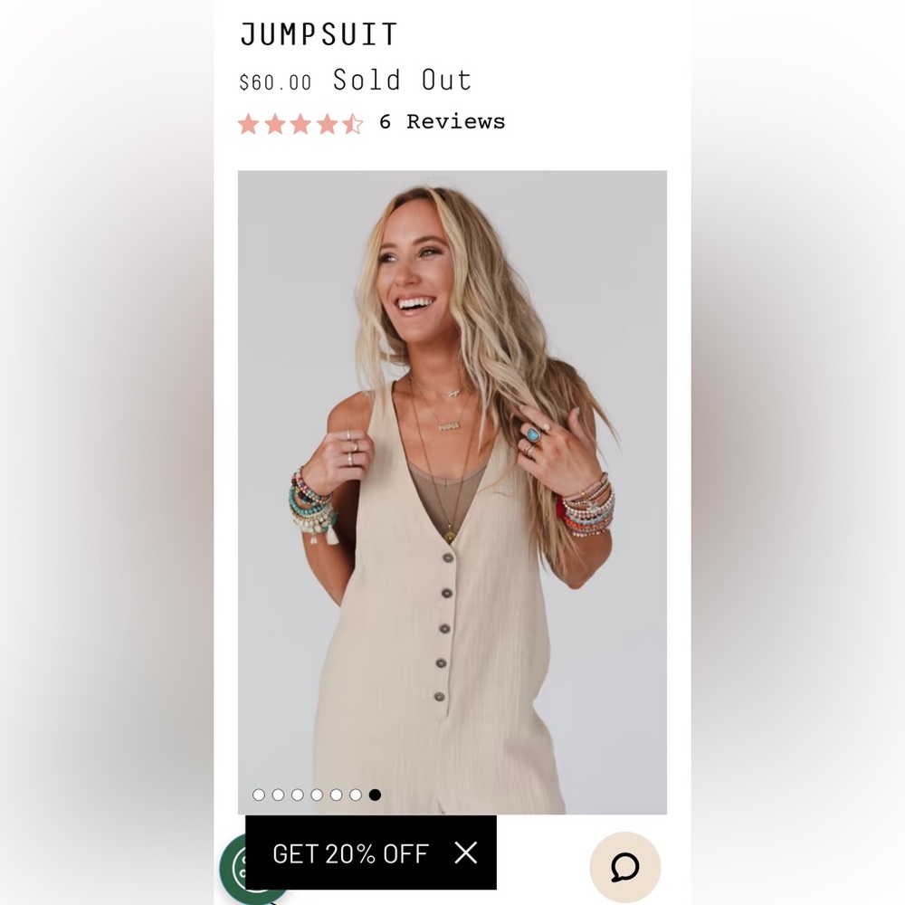 Three Birds Nest jumpsuit sold out online! Never worn.